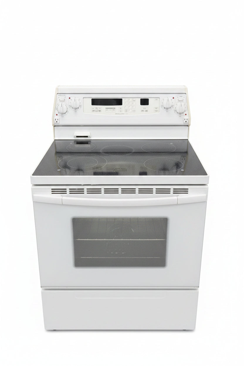 White KitchenAid Electric Range Stove
