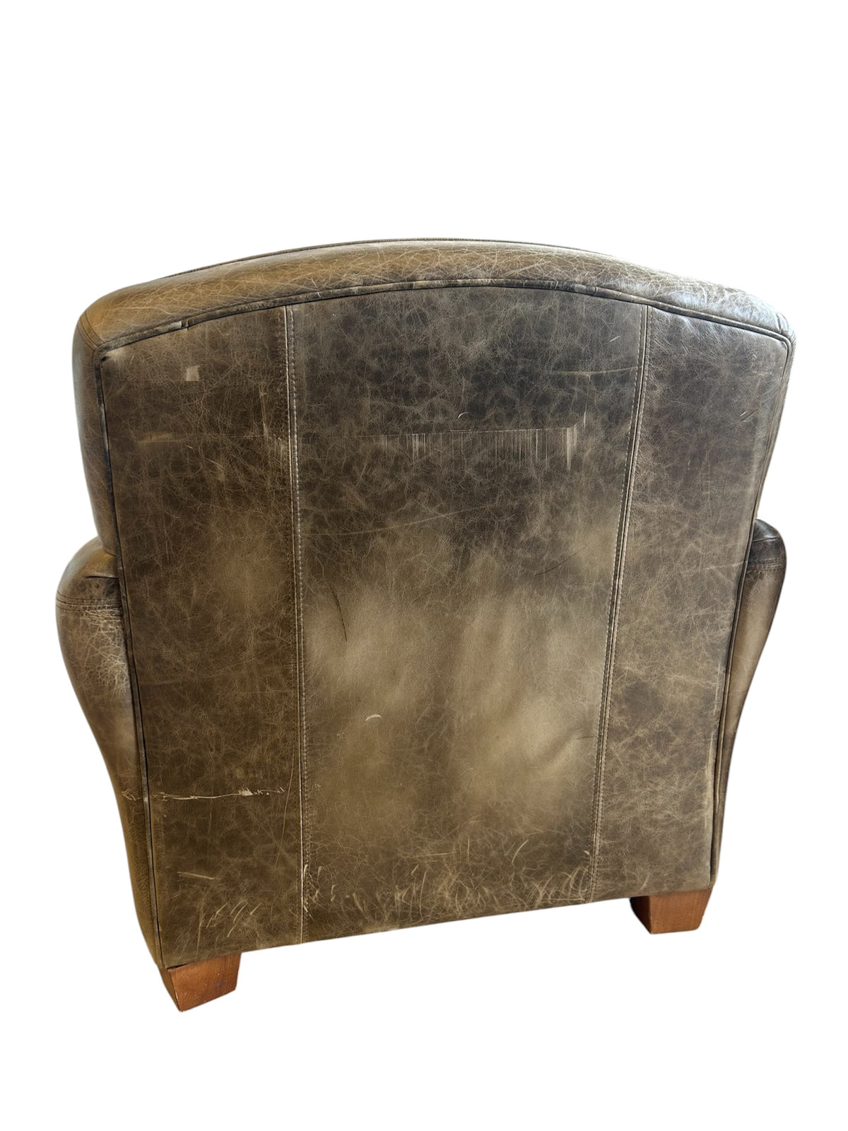 Distressed Leather Armchair