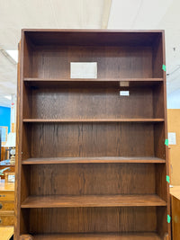 Tall Brown 7-Shelf Bookcase