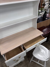 Vintage Wooden Desk and Hutch