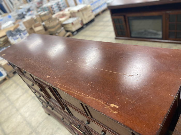 Mahogany Brown 9 Drawer Dresser