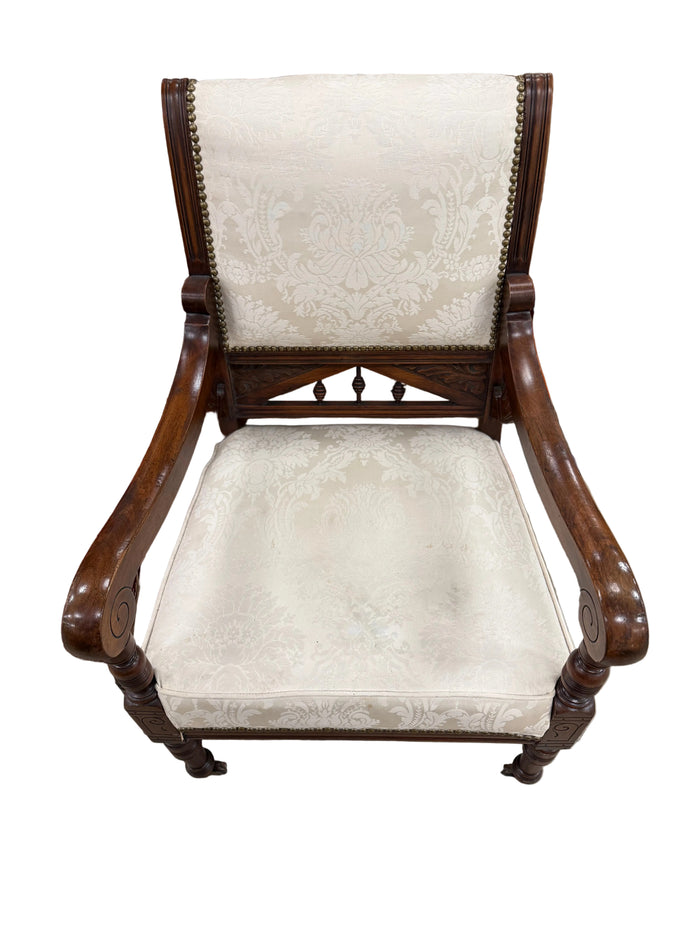 Eastlake Styled Accent Armchair