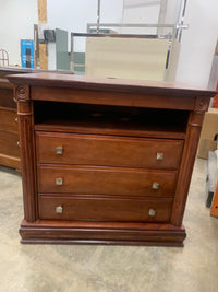 Tall 3 Drawer Dresser With Satin Nickel Knobs