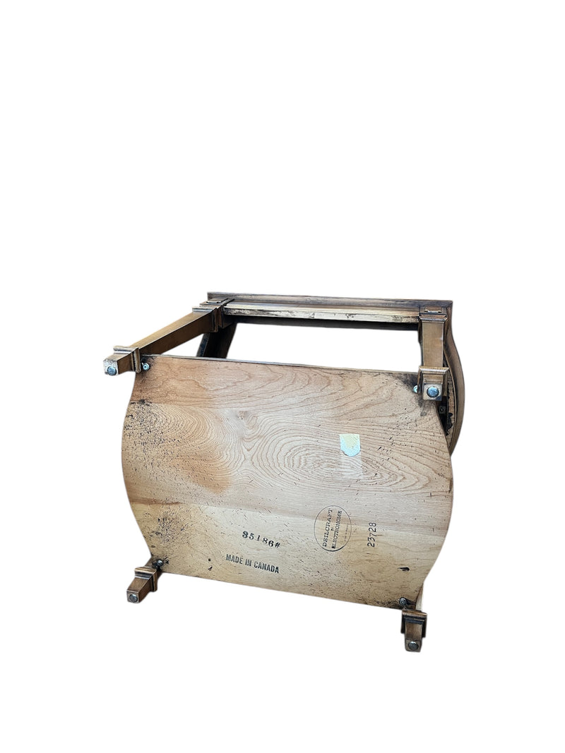 Deilcraft Wooden End Table with Glass Insert