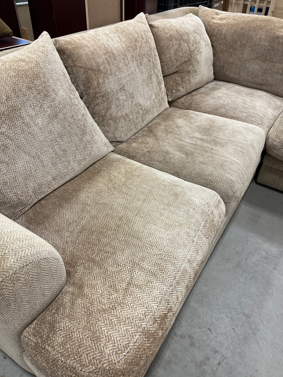 12’ x 9.5’ Sectional Sofa in Caramel