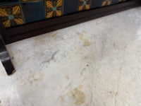 Dark Mahogany Brown Marble Top Dressing Table