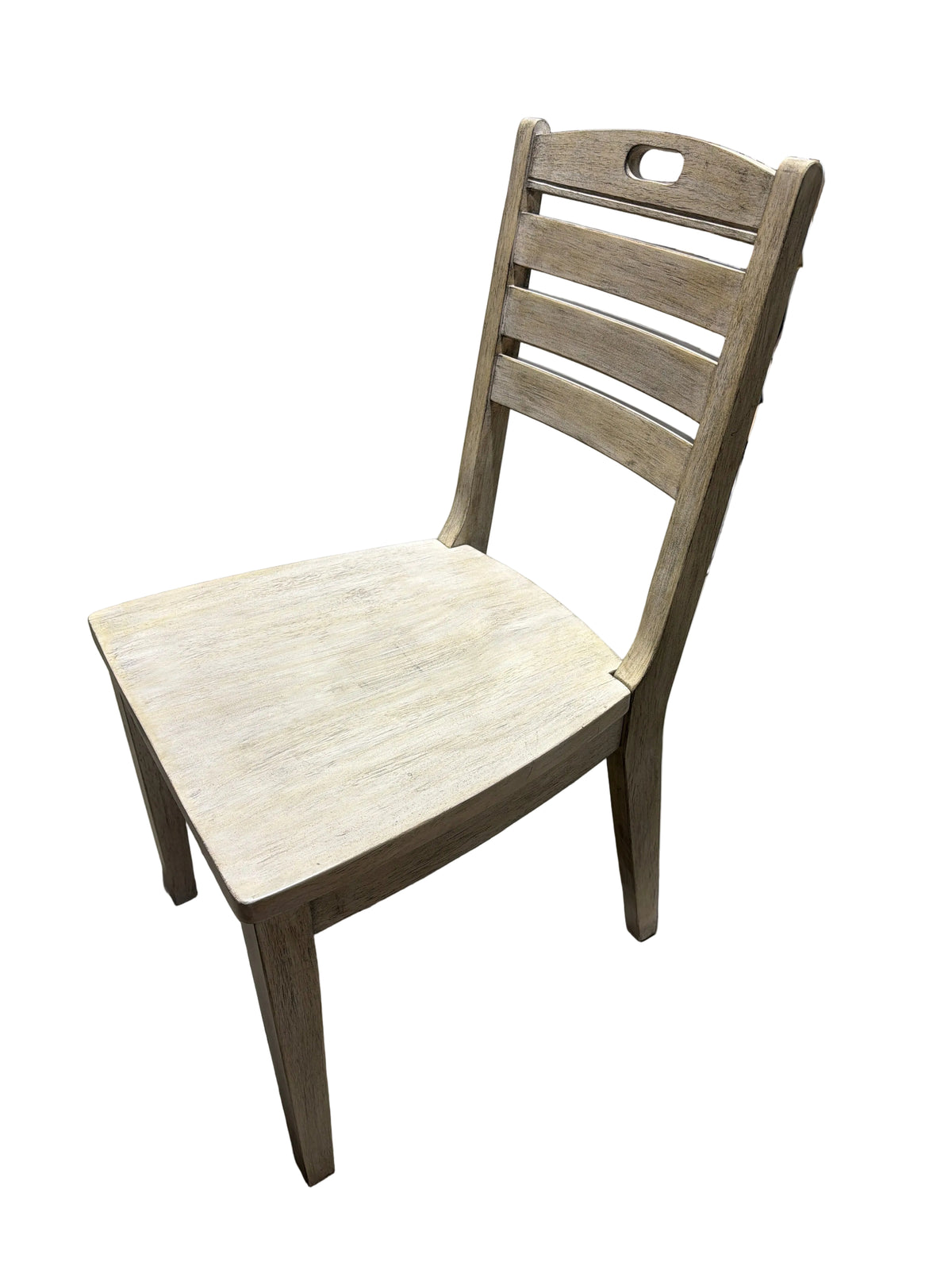 Weathered Oak Armless Desk Chair