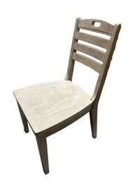 Weathered Oak Armless Desk Chair