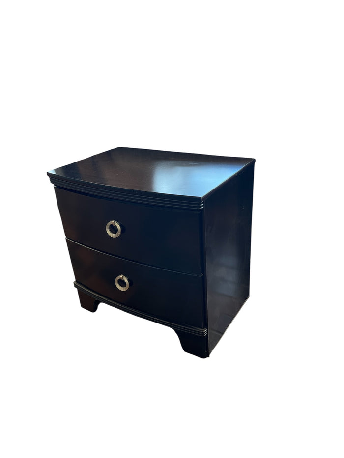 2 Drawer Nightstand With Circular Pulls
