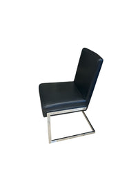 Black Faux Leather Upholstered Chair