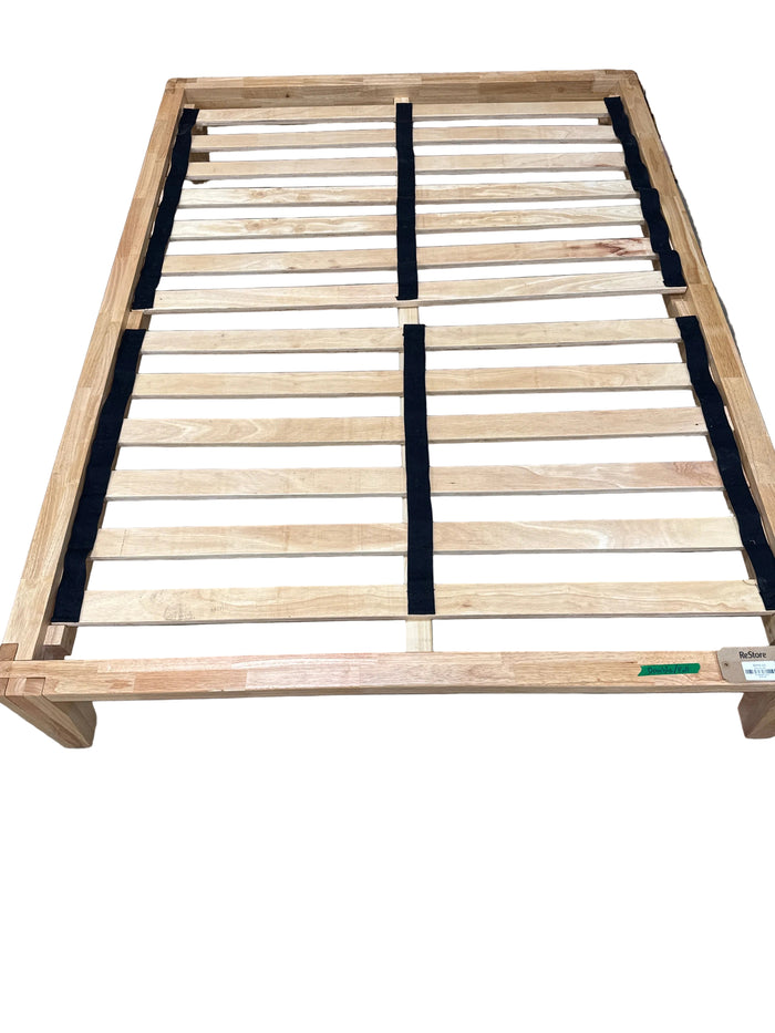 Silk And Snow Wooden Double/Full Bed