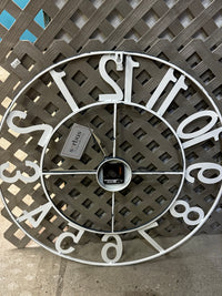 Sorbus 24 inch White Decorative Numeral Wall Clock with Gold Details