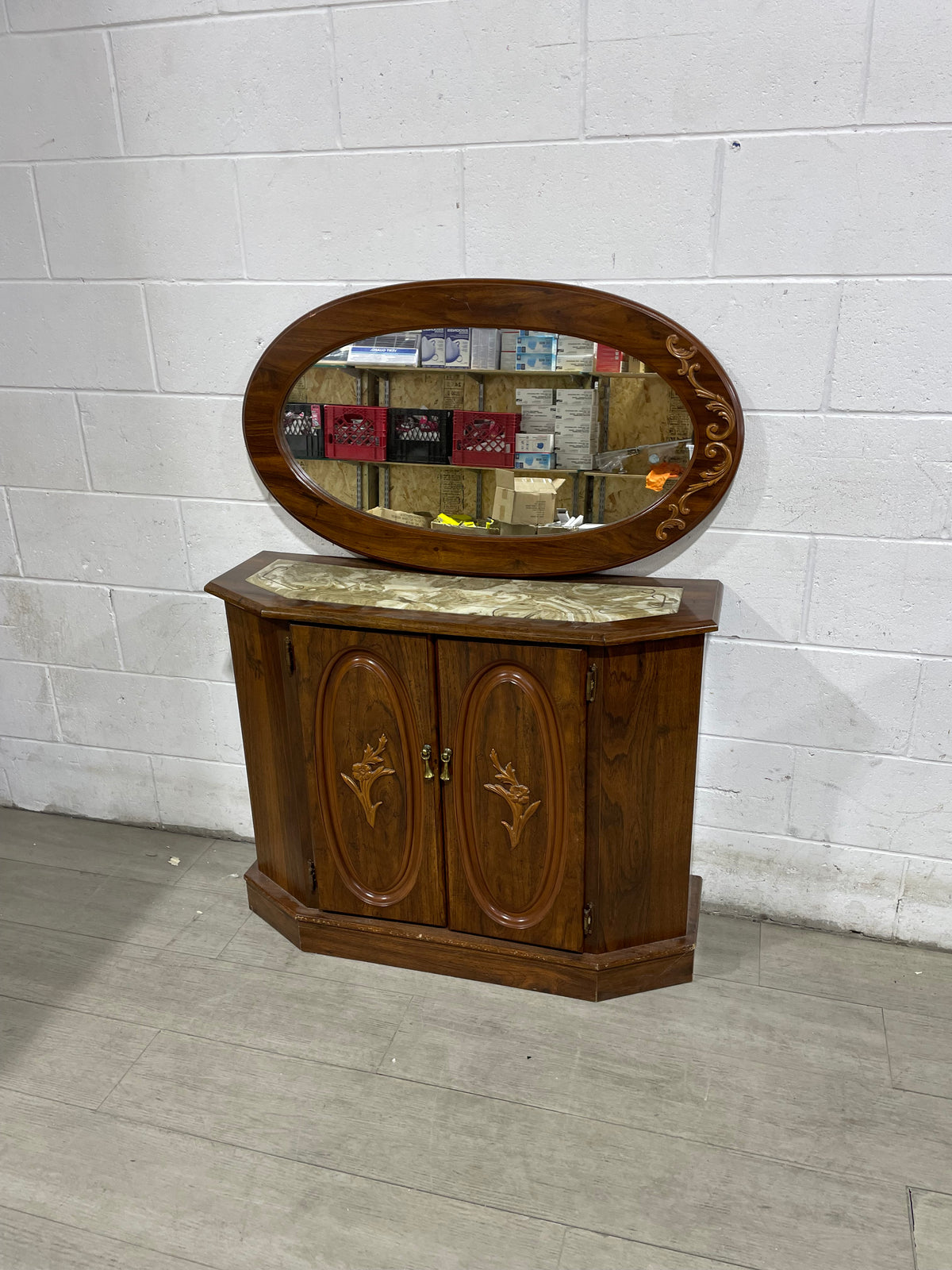 Hallway Cabinet With Mirror