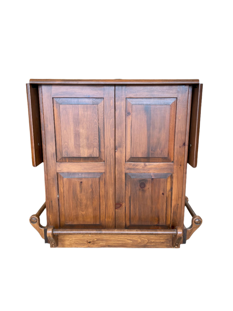 Solid Wood Portable Liquor Cabinet/Bar