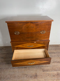 Mid-Century 4 Drawer Tallboy Dresser