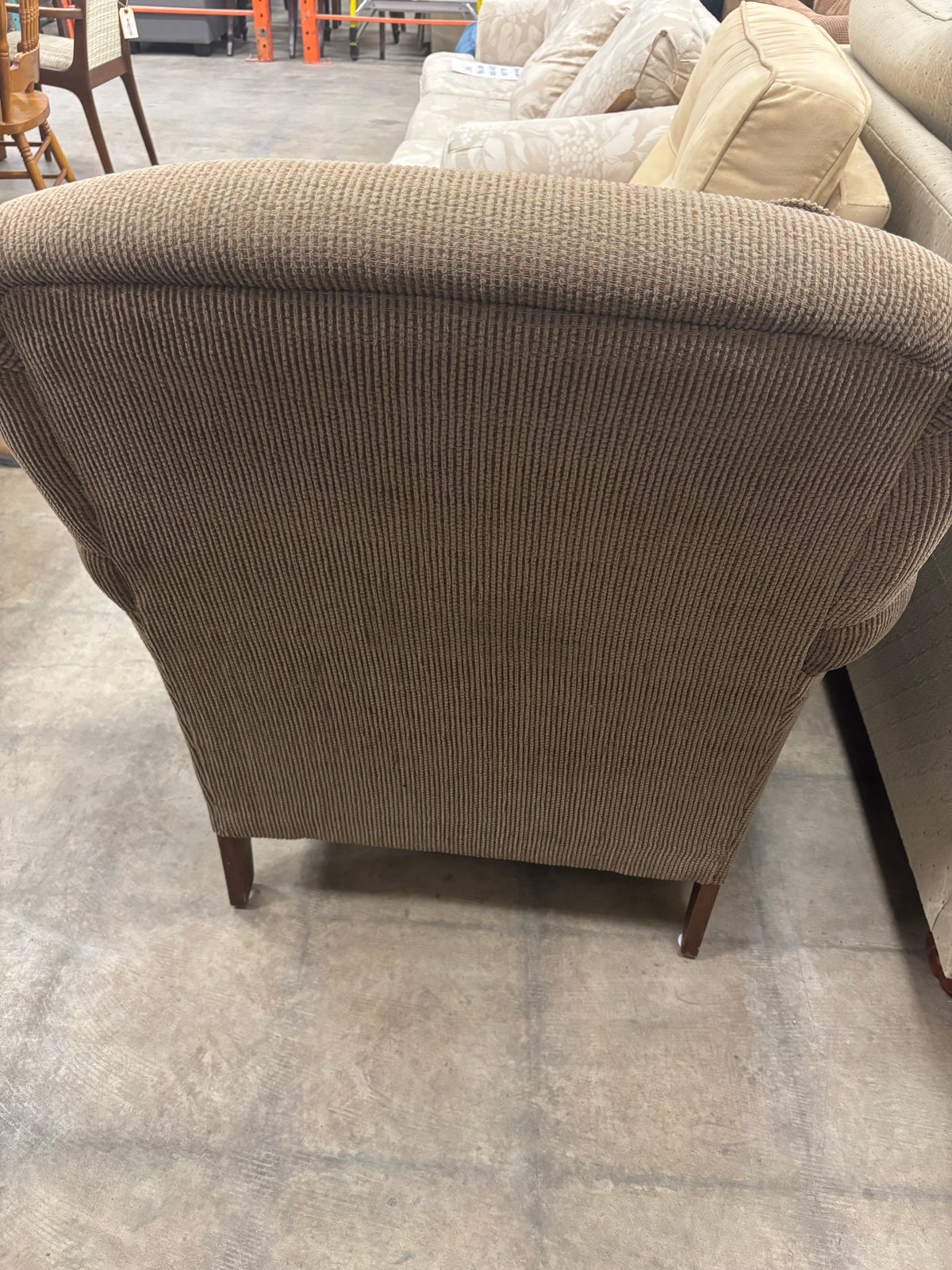 Brown Chenille Accent Chair
