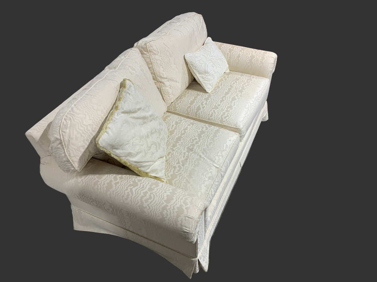 Ivory Demask Loveseat