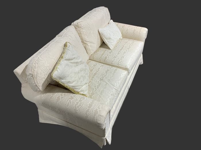 Ivory Demask Loveseat