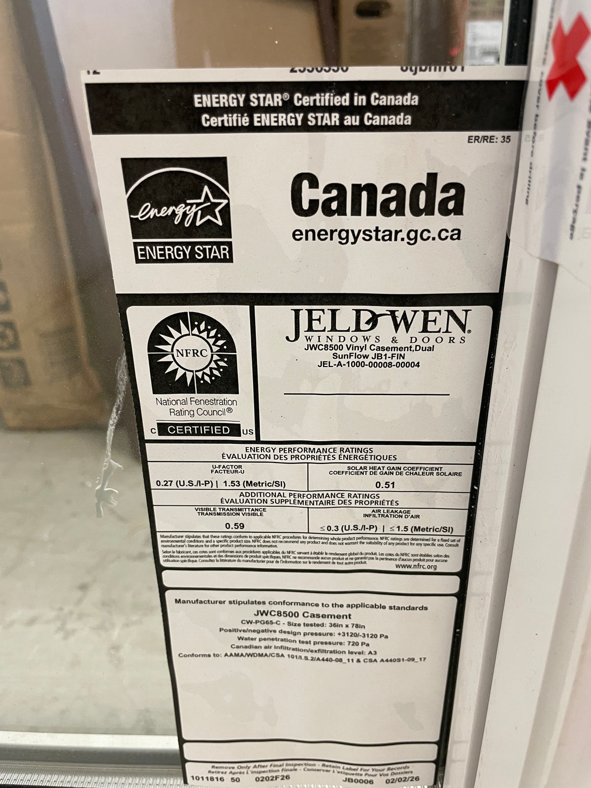 Casement Window 23 in. x 19 in.