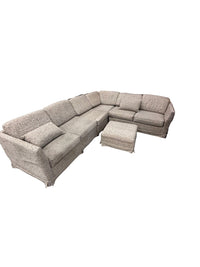 Beige Tweed Fabric Sectional