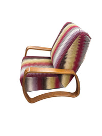 Mid Century Modern Striped Armchair