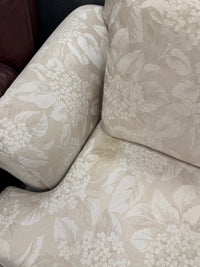 Traditional Floral Damask Cream Club Chair