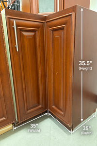 Set of Kitchen Cabinets in Brown