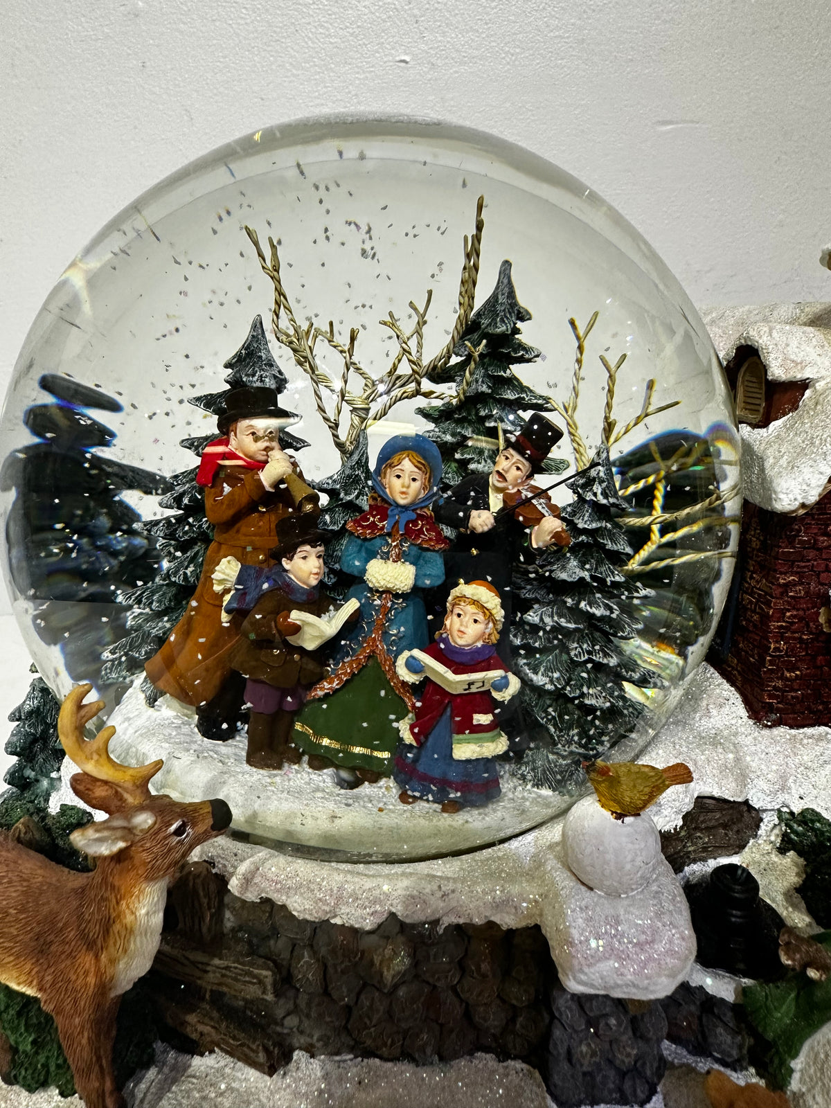 Musical Snow Globe That Plays the Tune "We Wish You a Merry Christmas”