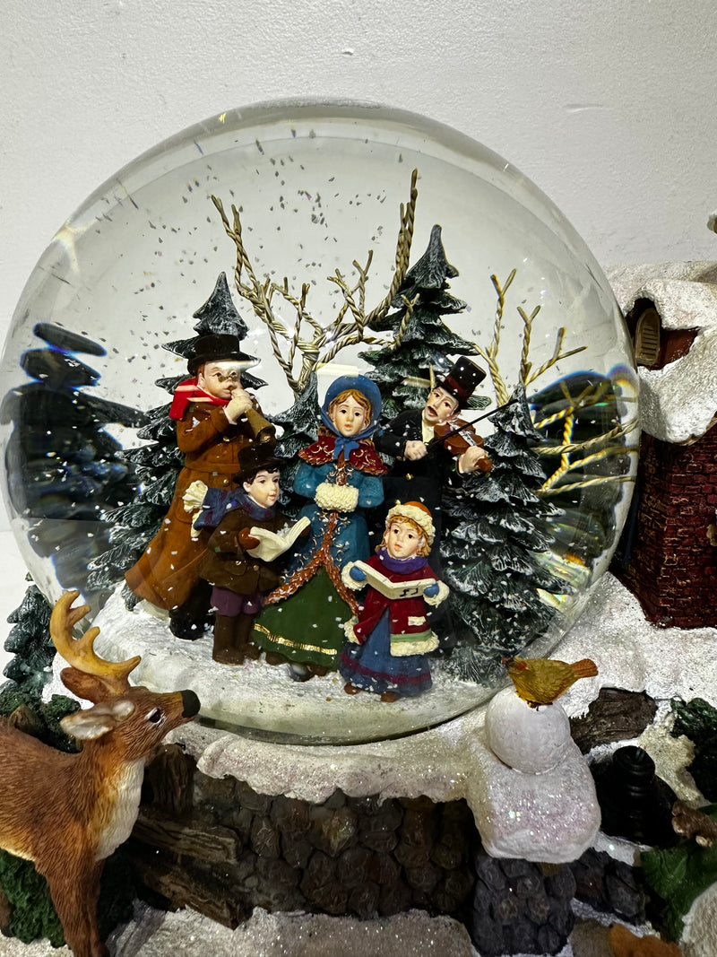 Musical Snow Globe That Plays the Tune "We Wish You a Merry Christmas”