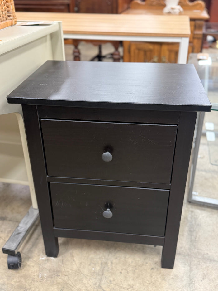 Small Matte Black Nightstand