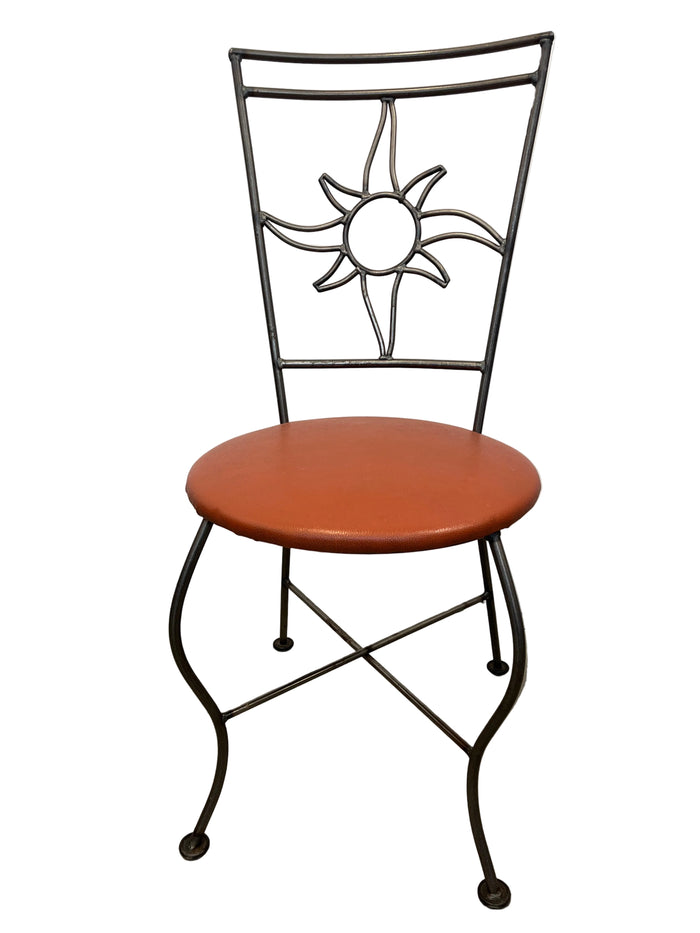 4-Piece Decorative Metal Chair With Dark Wire Frame Backrest