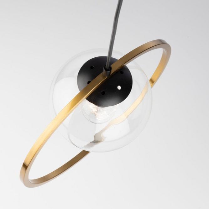 Lugano 1-Light Cord Pendant Light in Vintage Brass