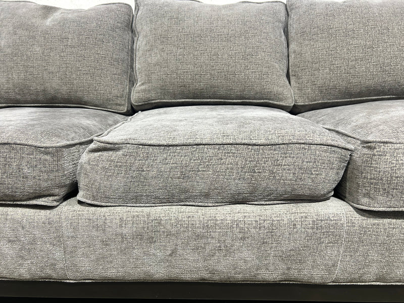 Barrymore Grey Velvet Sofa