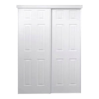 TRUporte 72-inch x 80.5-inch 6-Panel Closet Sliding door