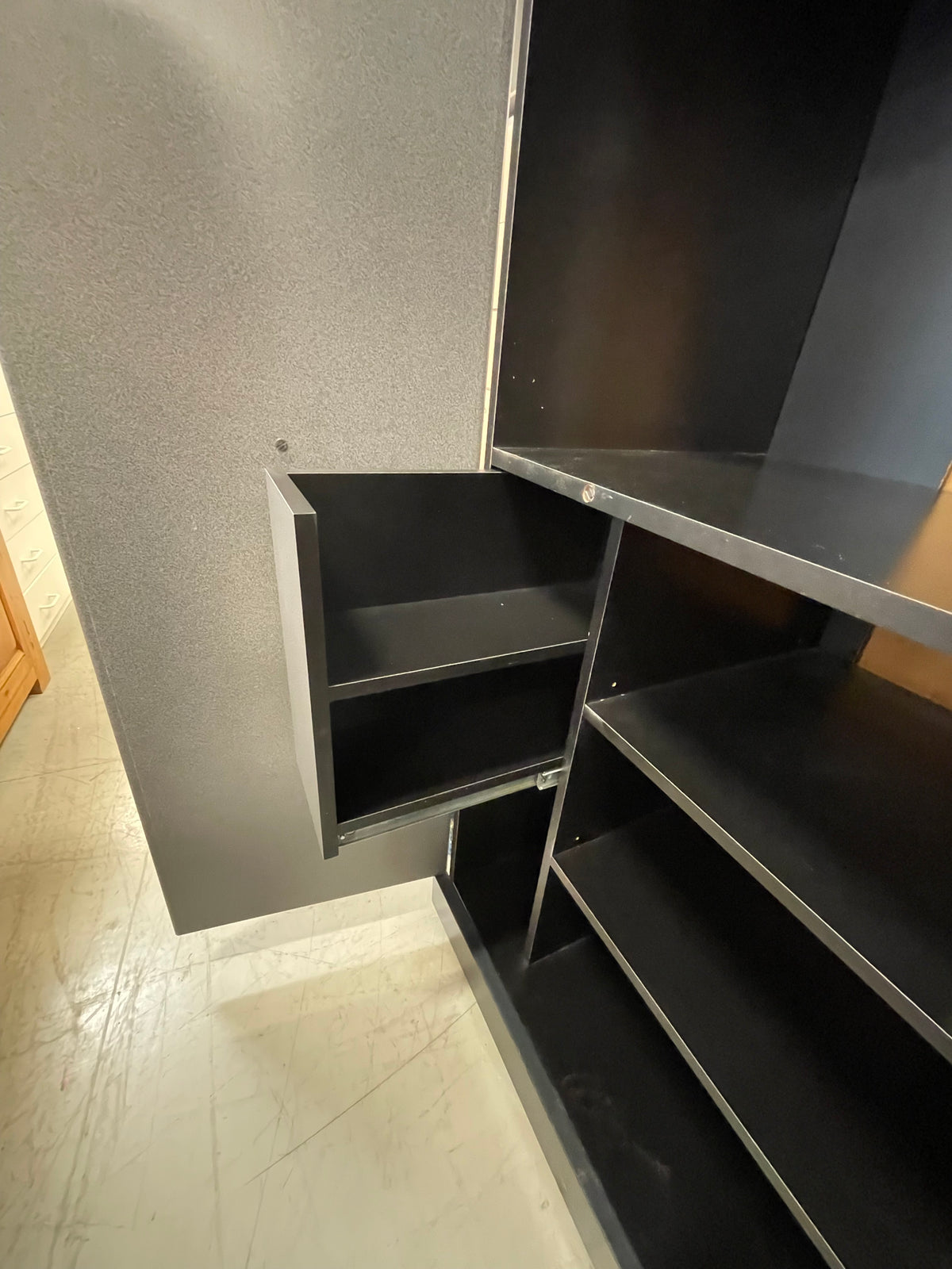 Tall Gray Entertainment Unit