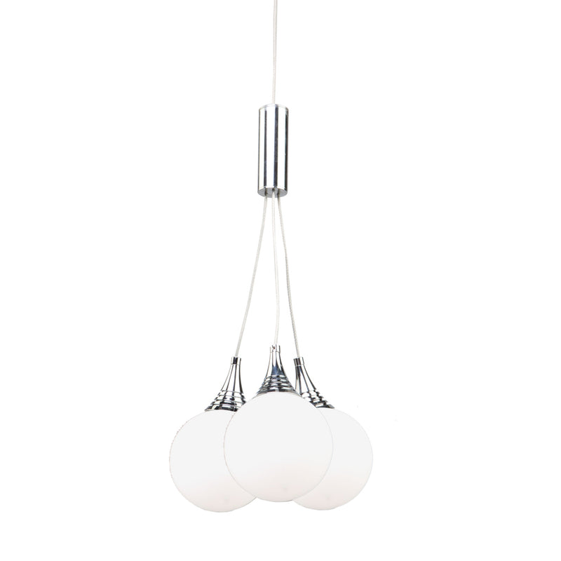 Luna 3-Light Pendant Light in Chrome