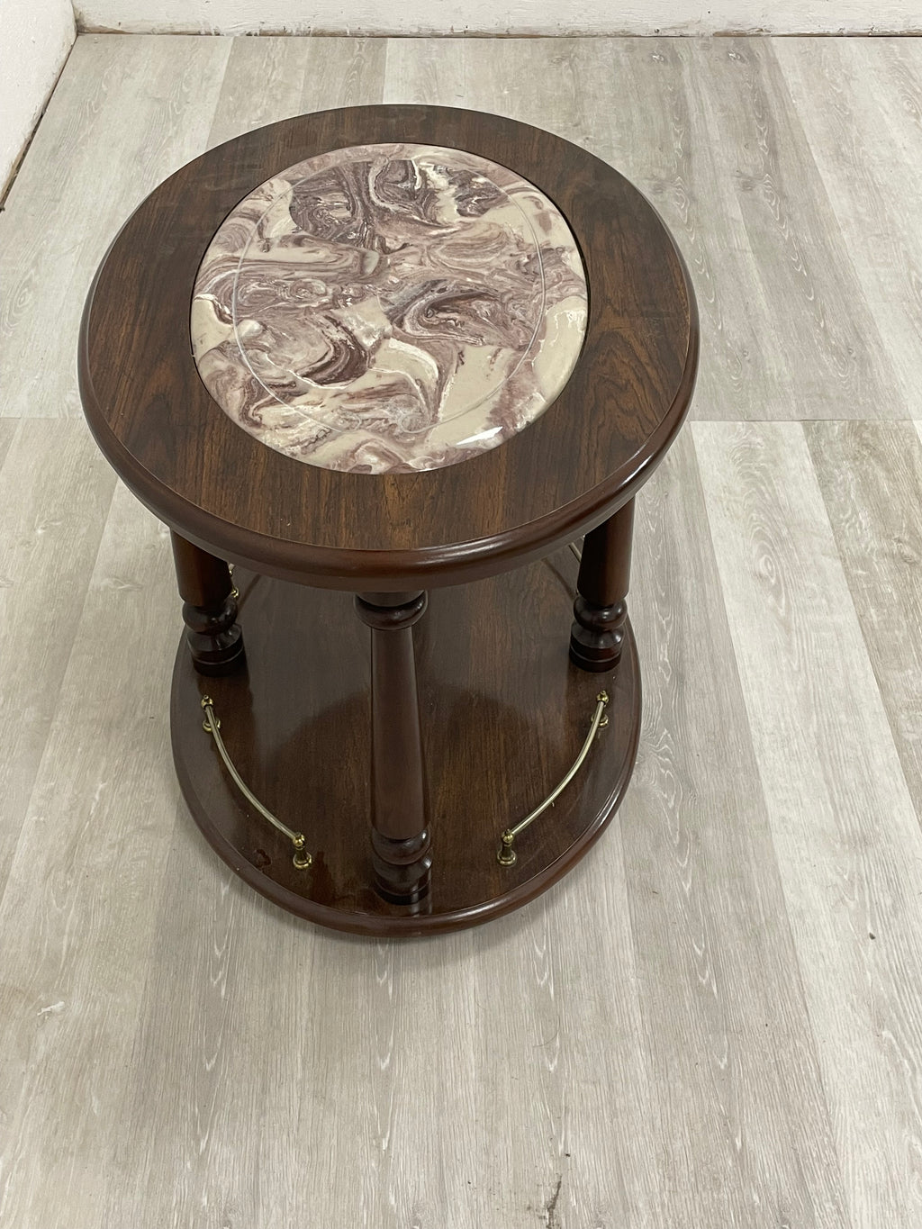 Side Table with Stone Insert