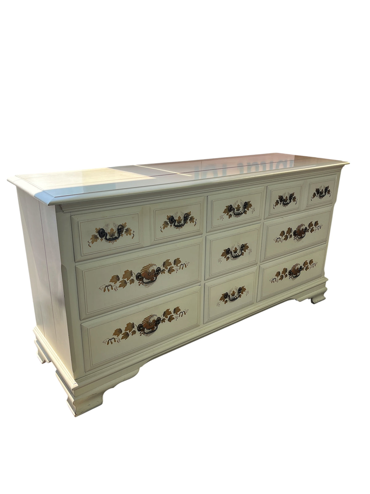 9 Drawer French Provincial Style White Dresser