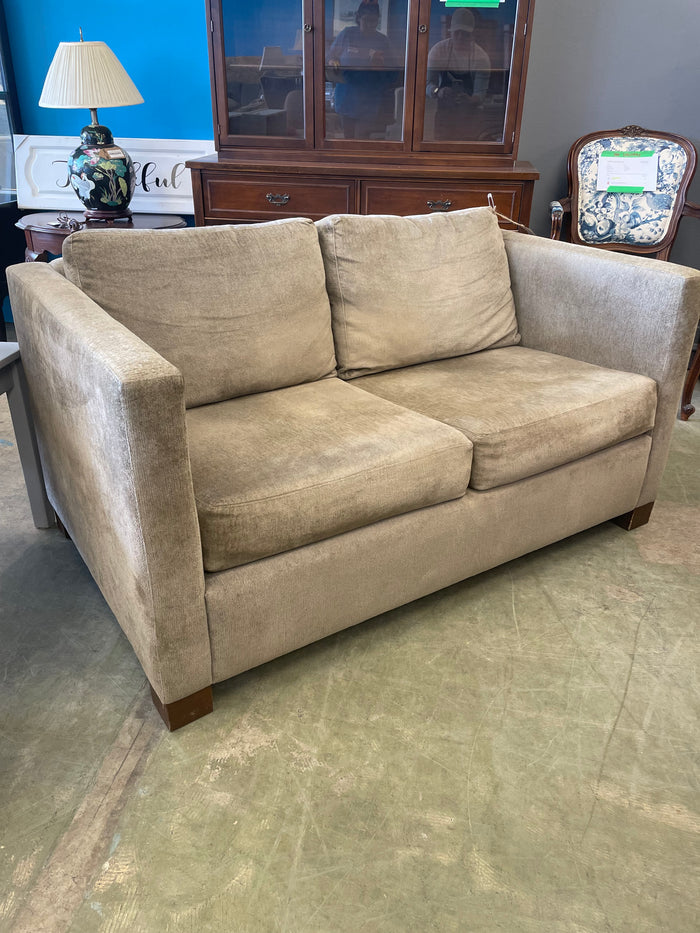 Modern Taupe Loveseat