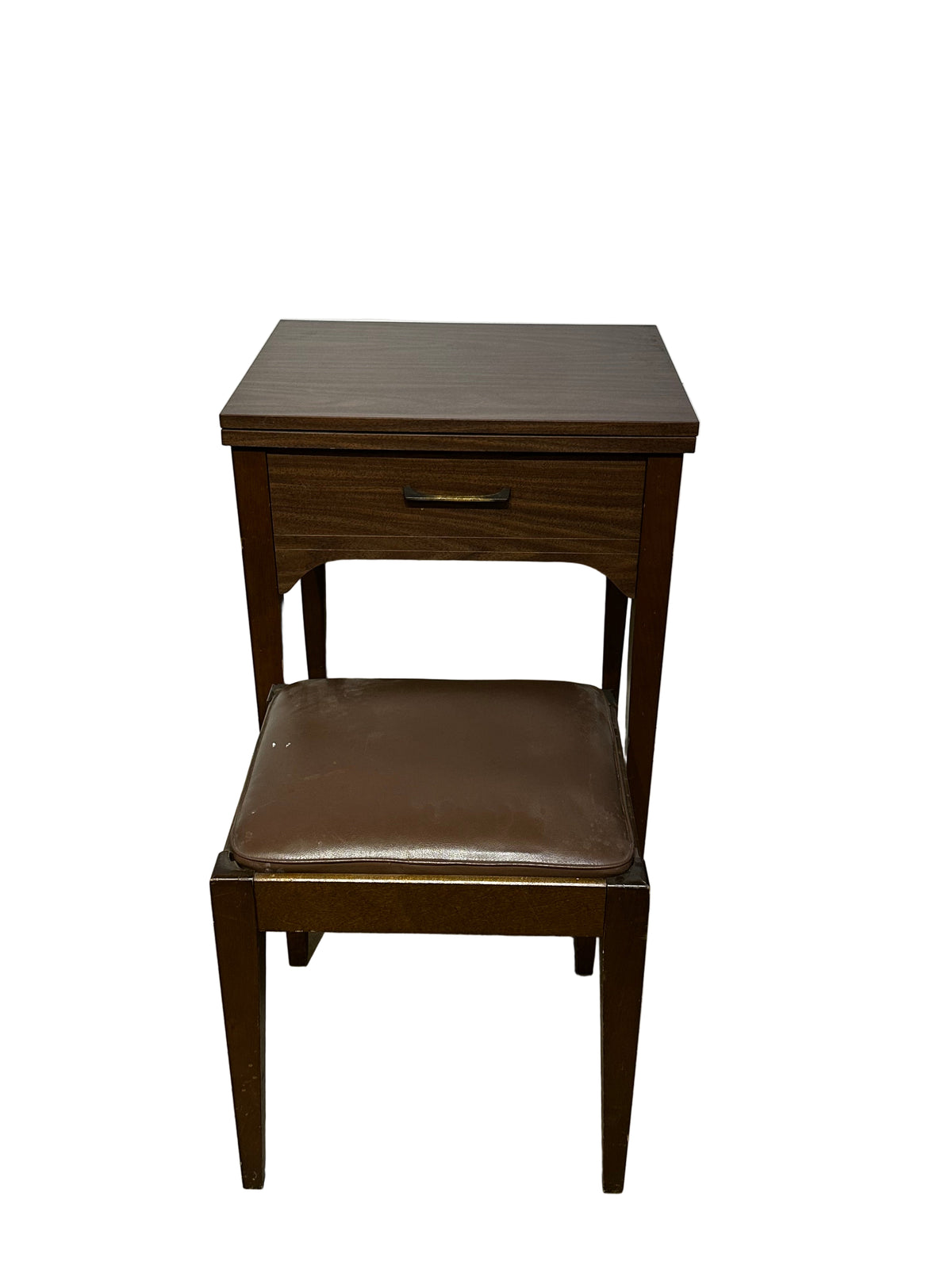 Vintage 1970's Singer Sewing Machine With Stool
