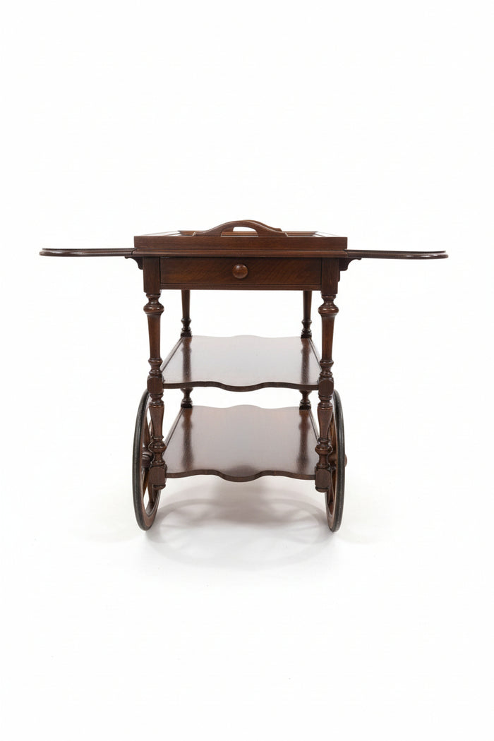 Rolling Teacart With Removable Glass Tray