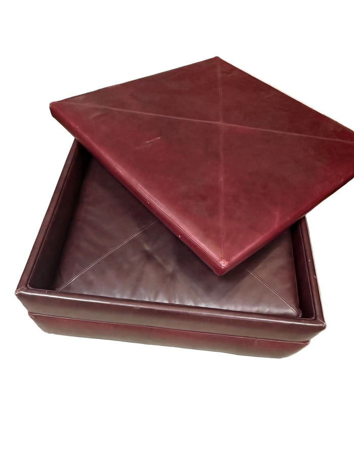 Striking Red Ottoman