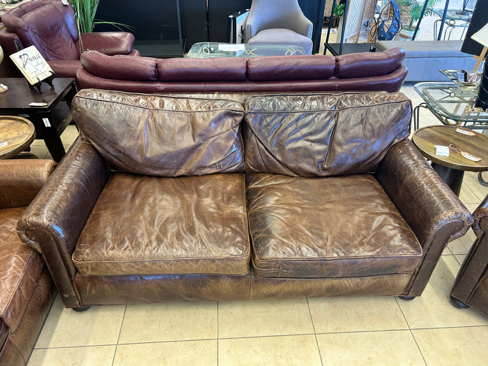 Original Lancaster Leather 2-Cushion Sofa (Large)