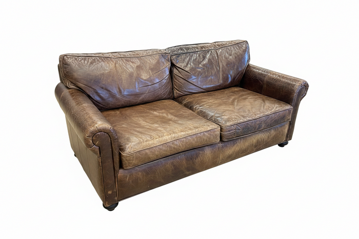 Original Lancaster Leather 2-Cushion Sofa (Large)