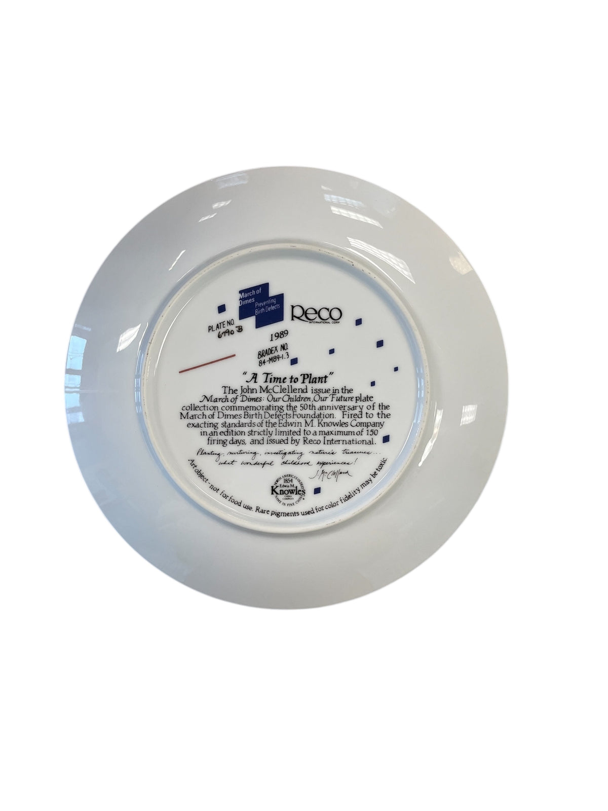 "A Time To Plant" John McClelland Collectors Plate