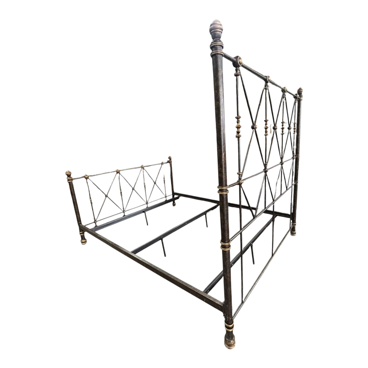 Nefertiti Metal Queen Bed Frame (The Bombay Furniture)