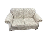 Traditional Cream Floral Loveseat