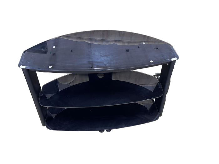 Black Glass TV Stand