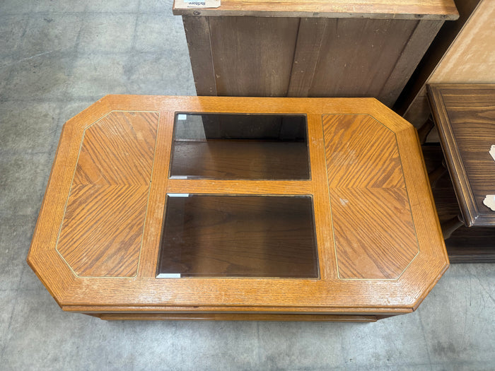 Light Honey Brown Hexagon Shaped Coffee Table