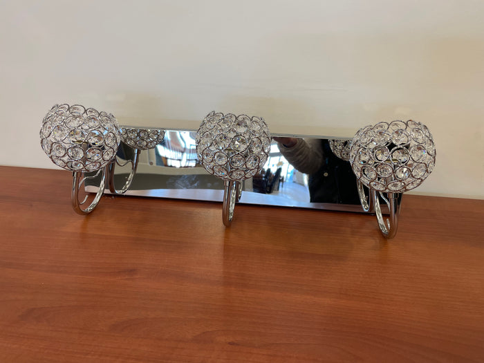 3-lamp Glitter Crystal Sconce